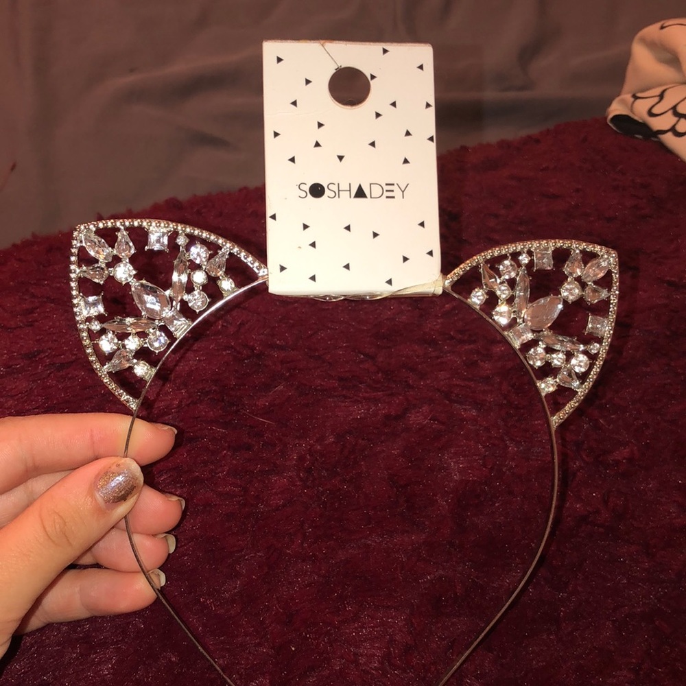 Rhinestone Cat Ear Headband
